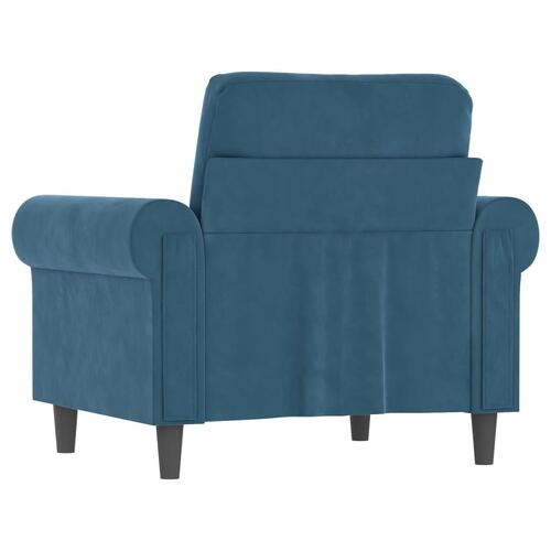 Lænestol 60 cm velour Blå