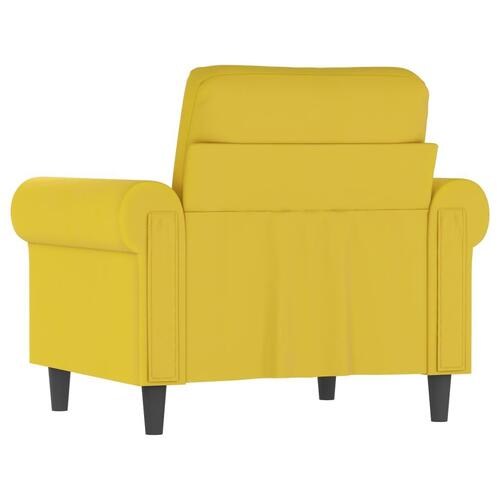 Lænestol 60 cm velour gul