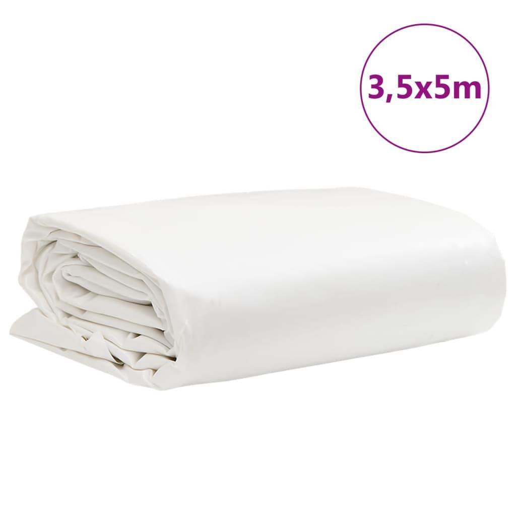 Presenning 3,5x5 m 650 g/m² hvid