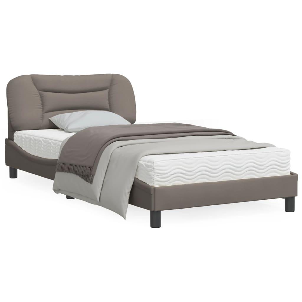 Sengeramme uden madras Hvar Taupe 100x200 cm Stof billede