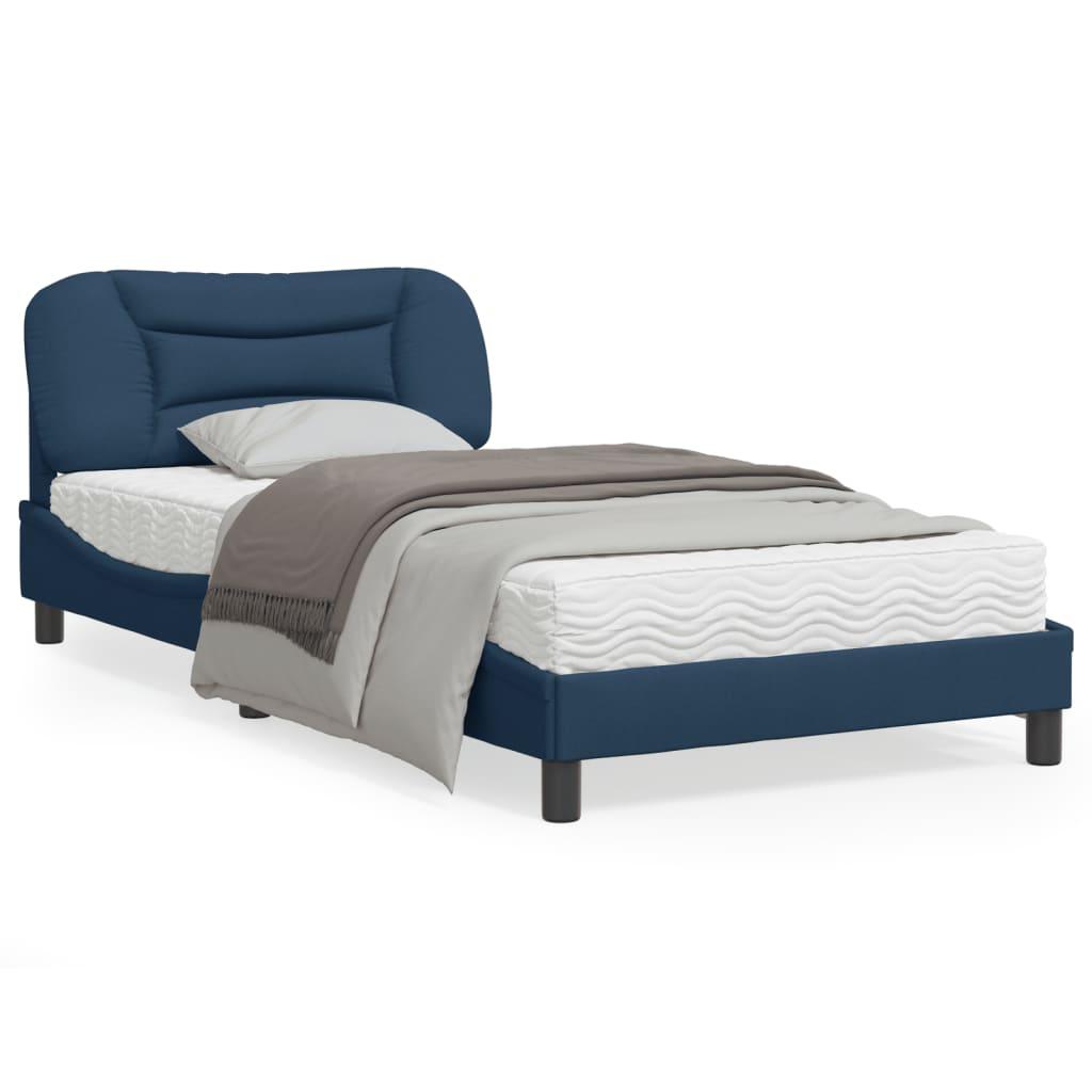 Sengeramme uden madras Hvar 100x200 cm stof blå billede