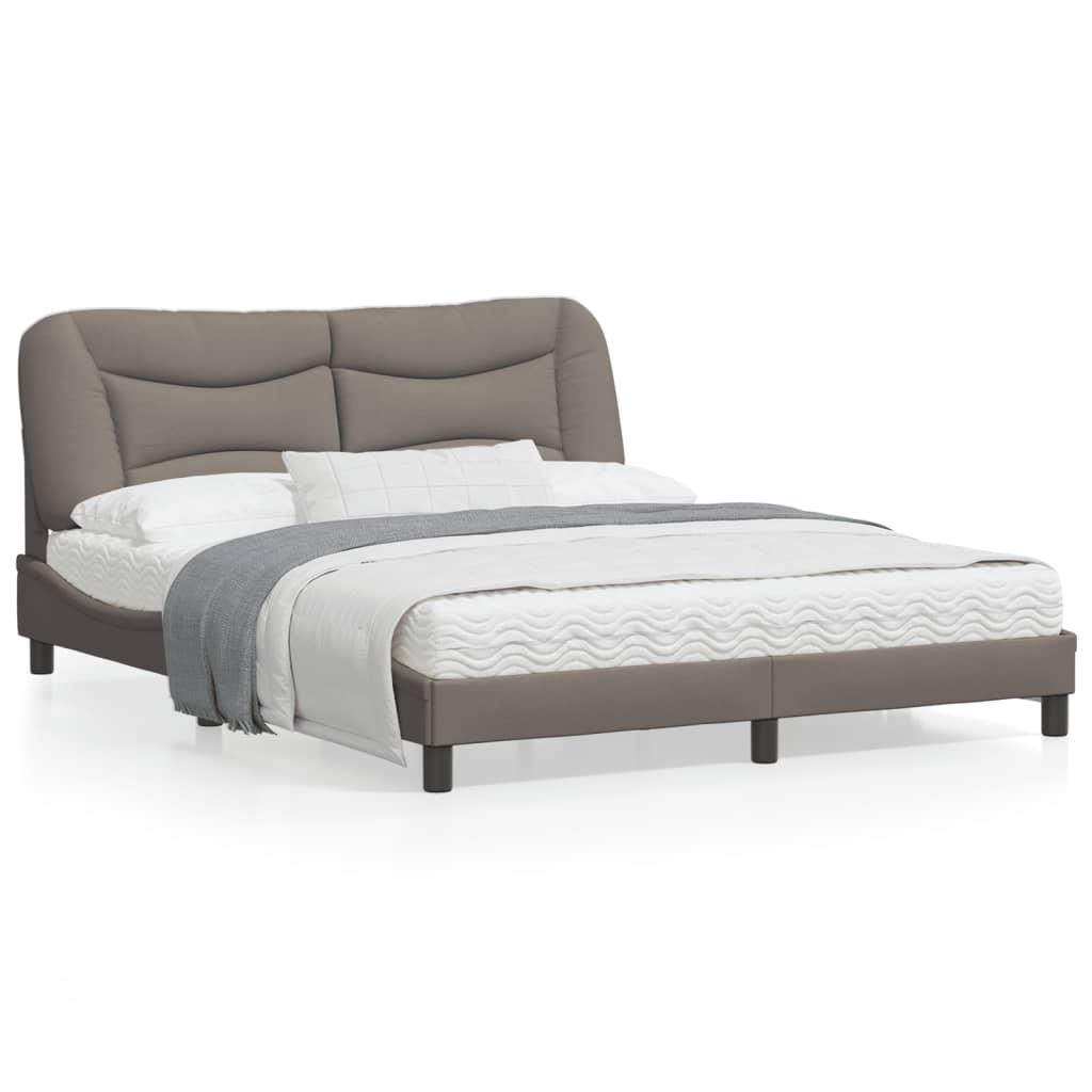 Sengeramme uden madras Hvar 160x200 cm stof gråbrun billede
