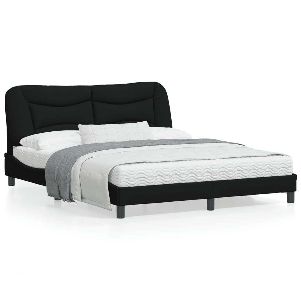 Sengeramme uden madras Hvar 160x200 cm stof sort billede
