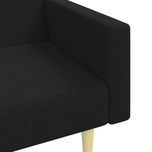 2-personers sovesofa med fodskammel stof stof