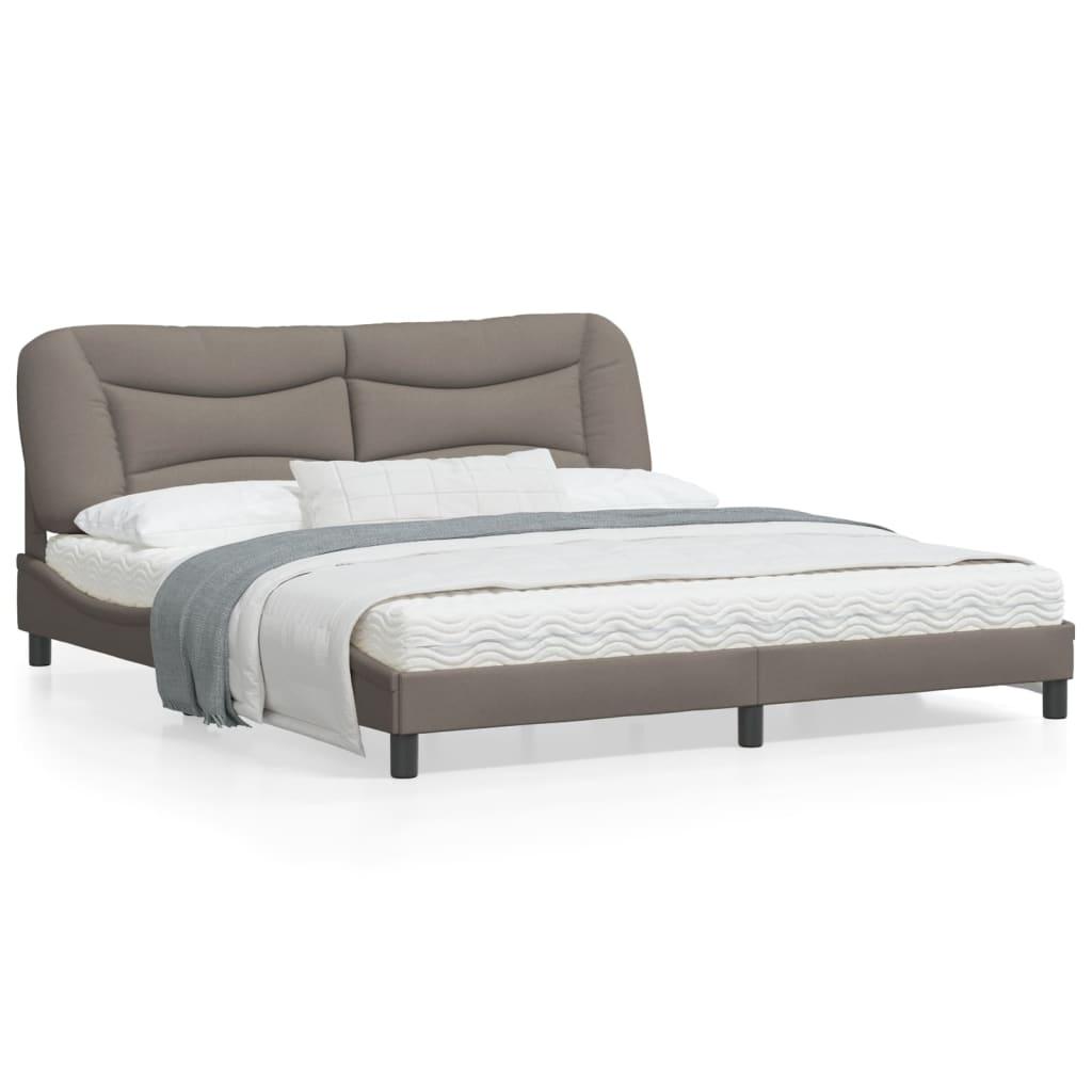 Sengeramme uden madras Hvar 180x200 cm stof gråbrun billede