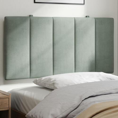 Gavlpude 100 cm velour lysegrå