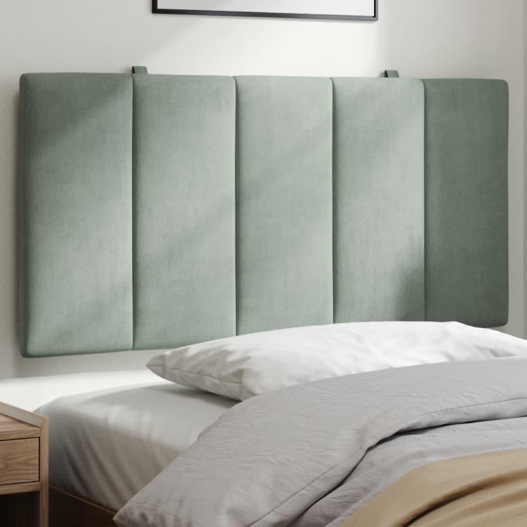 Gavlpude 100 cm velour lysegrå