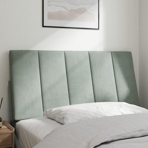 Gavlpude 100 cm velour lysegrå