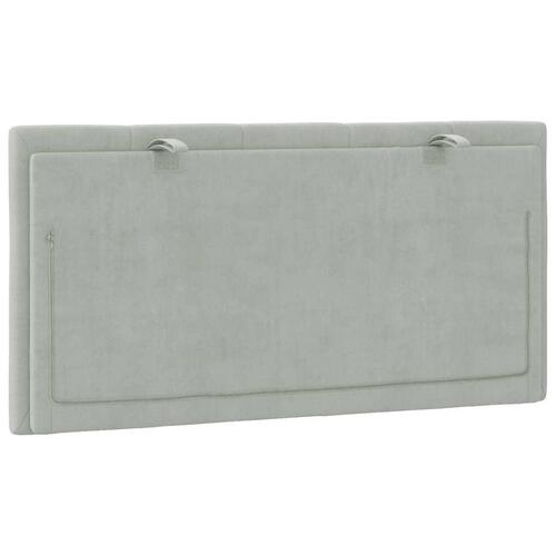 Gavlpude 100 cm velour lysegrå