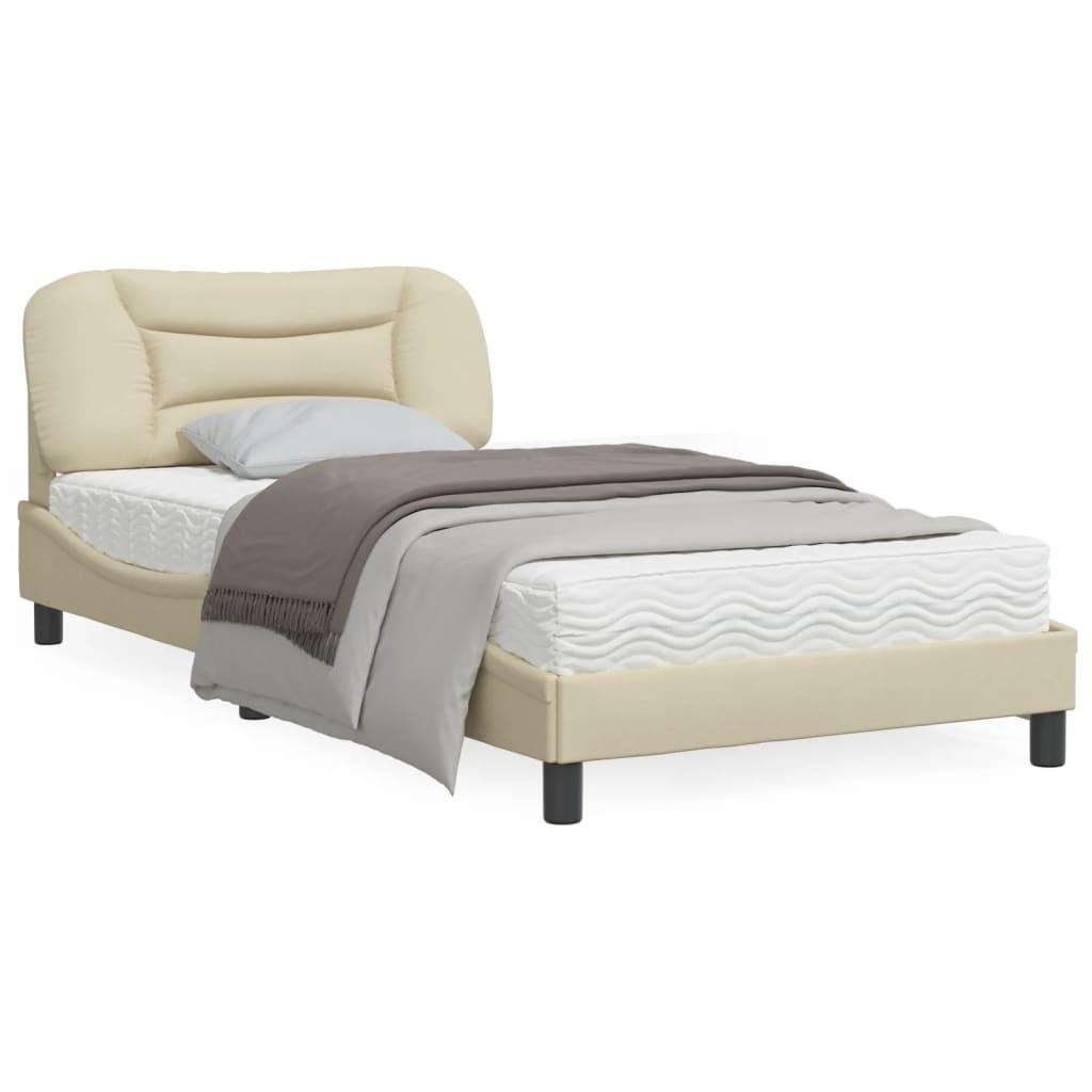 Sengeramme uden madras Hvar Creme 100x200 cm Stof billede