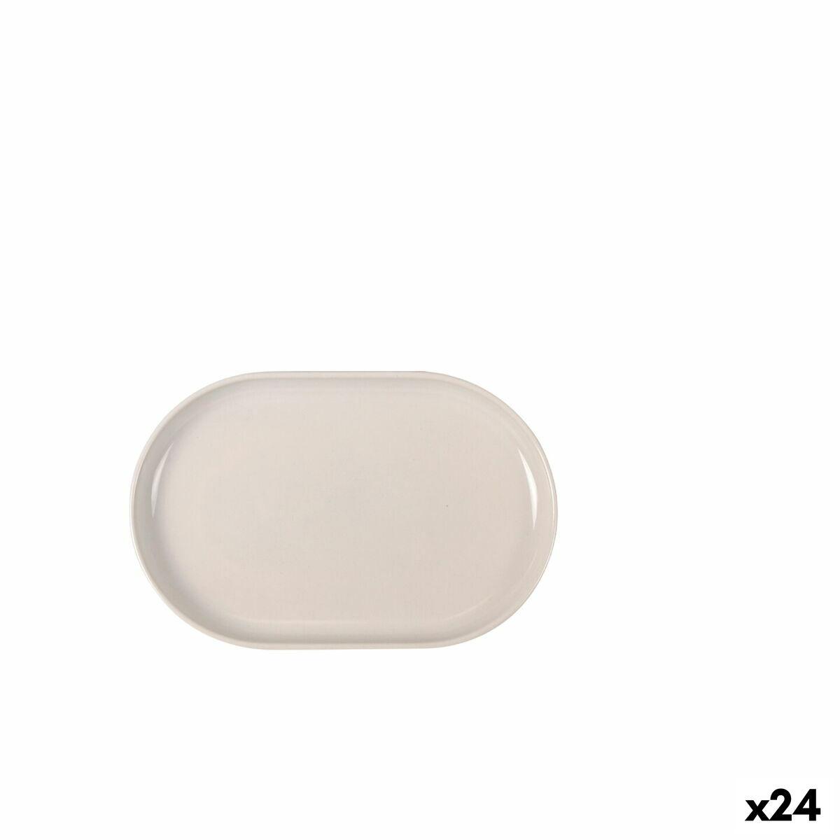 Snackbakke, Ivory, oval 20 × 13 × 2 cm - 24 stk.