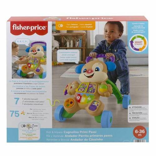 Gåstol med hjul Fisher Price Lyd Hund Lys Flersproget