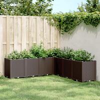 Plantekasse 160x160x53 cm PP brun