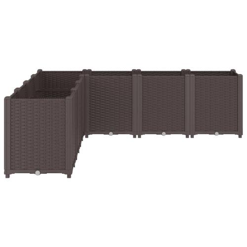 Plantekasse 160x160x53 cm PP brun