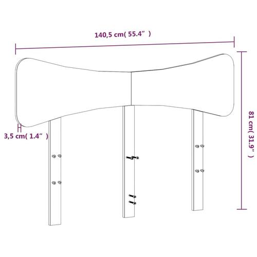 Sengegavl 135 cm massivt fyrretræ