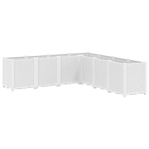 Plantekasse 160x160x53 cm PP hvid