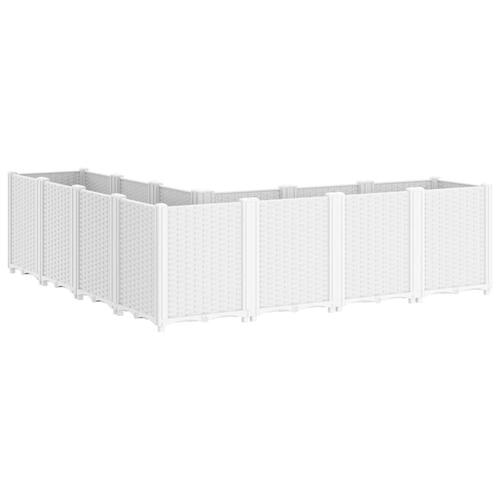Plantekasse 160x160x53 cm PP hvid