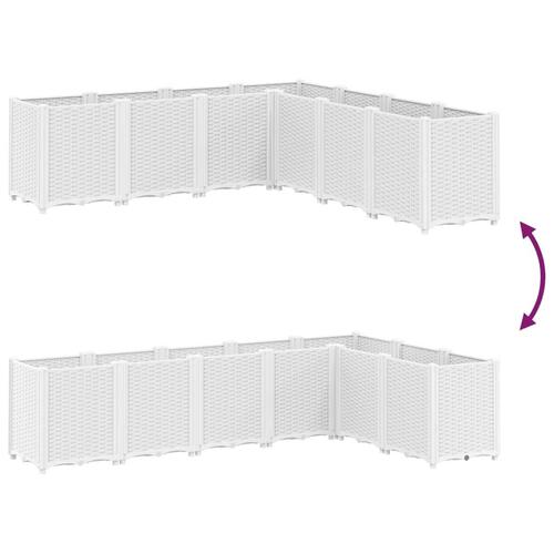 Plantekasse 160x160x53 cm PP hvid
