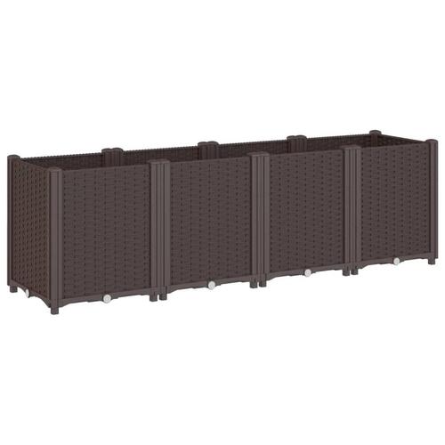 Plantekasse 160x40x53 cm PP brun