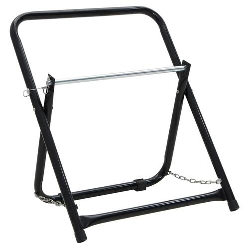 Vandslangestativ 48 cm 45 kg pulverlakeret stål sort