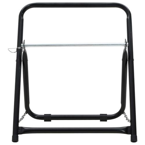 Vandslangestativ 48 cm 45 kg pulverlakeret stål sort