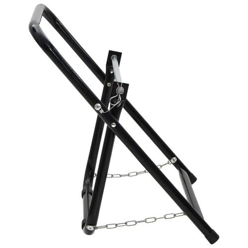 Vandslangestativ 48 cm 45 kg pulverlakeret stål sort