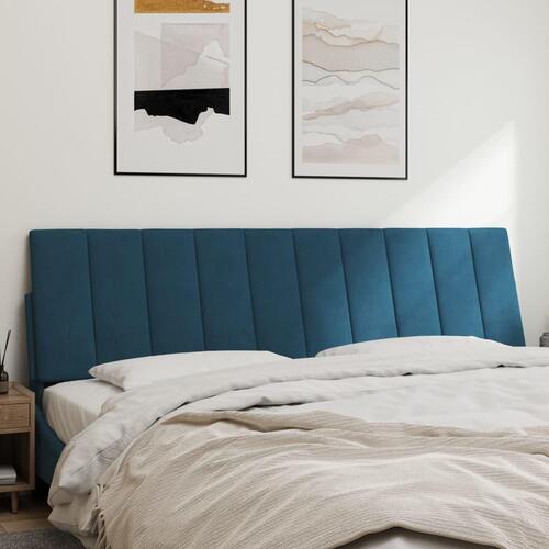 Gavlpude 180 cm velour blå