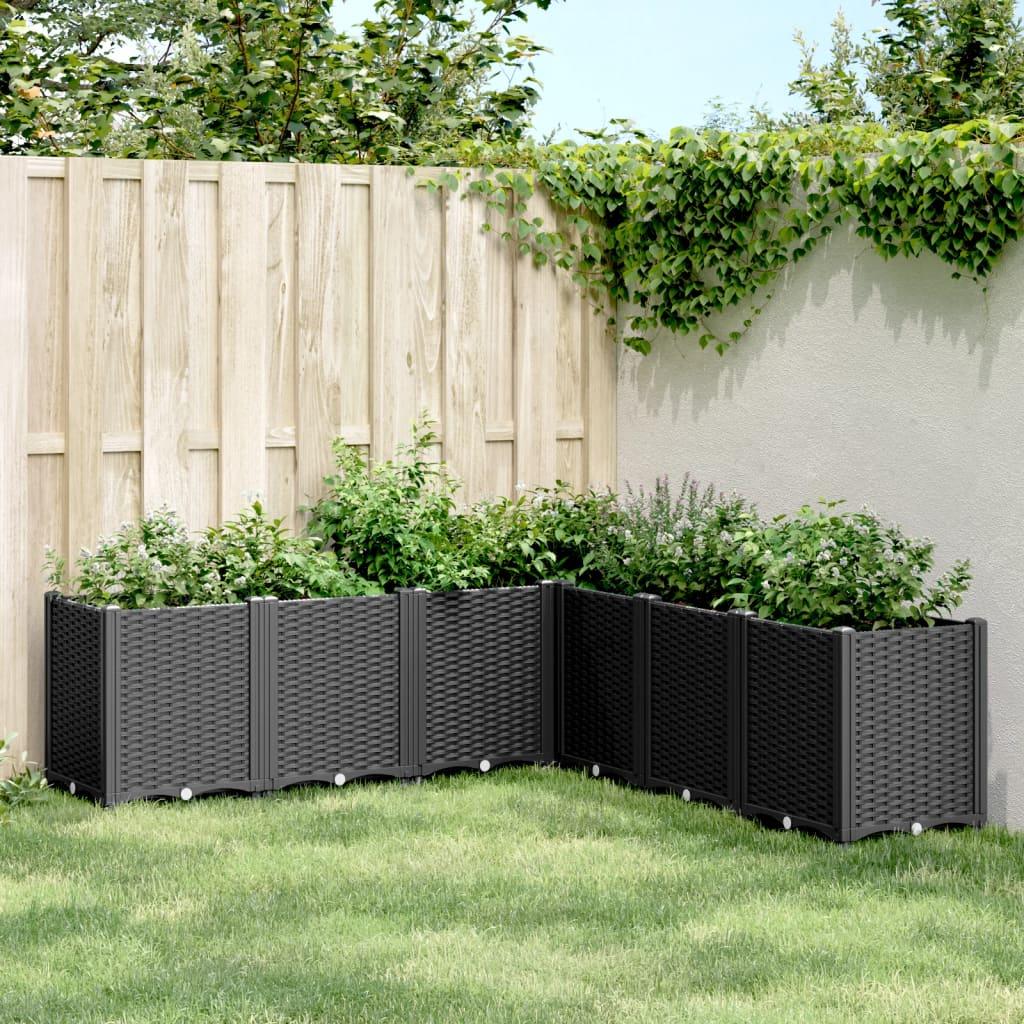 Plantekasse 160x160x53 cm PP sort