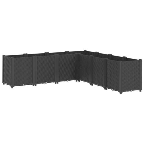 Plantekasse 160x160x53 cm PP sort