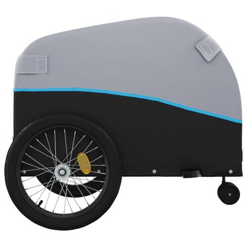 Cykelanhænger 45 kg jern sort og blå