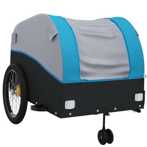 Cykelanhænger 45 kg - jern, sort/blå
