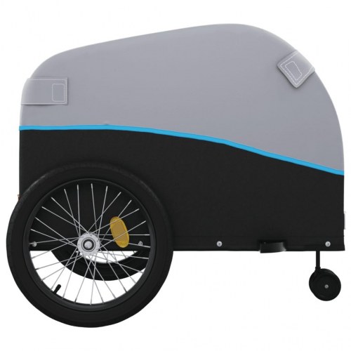 Cykelanhænger 45 kg - jern, sort/blå