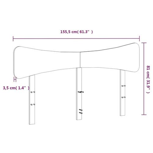 Sengegavl 150 cm massivt fyrretræ