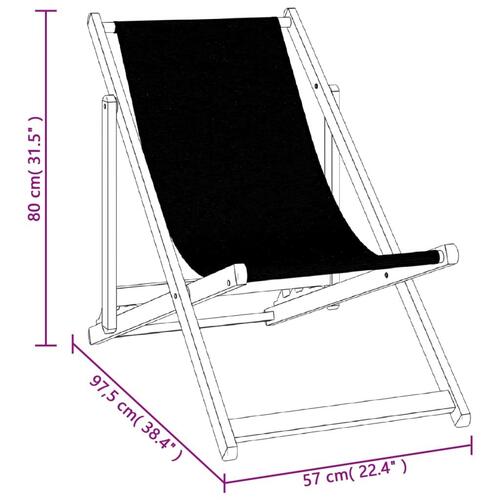 Foldbare strandstole 2 stk. aluminium og textilene brun