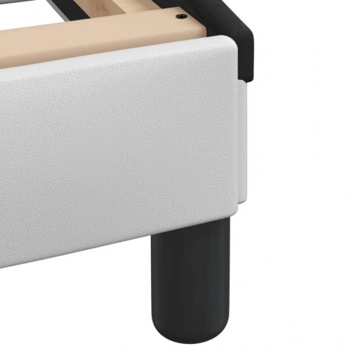 Sengeramme uden madras Hvar 140x200 cm kunstlæder hvid og sort