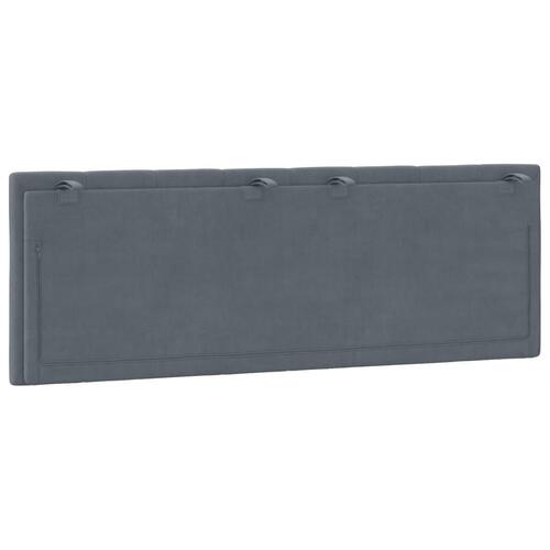 Gavlpude 120 cm velour mørkegrå