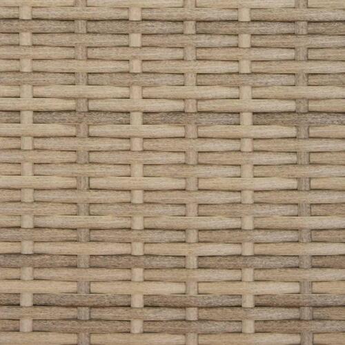 Solseng med baldakin og hynder polyrattan beige