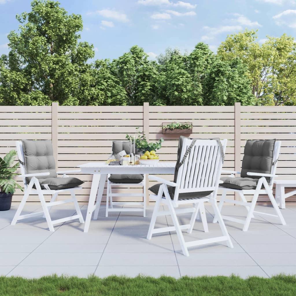 Stolehynde med lav ryg 4 stk. oxfordstof grå billede