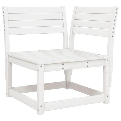 Sofasæt til haven 3 dele massivt fyrretræ hvid