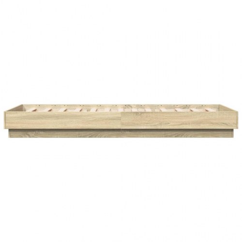 Sengeramme med LED-lys 90 x 200 cm - sonoma-eg