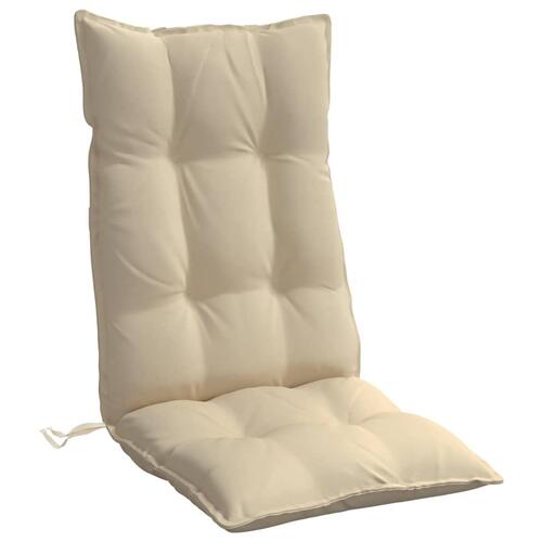 Stolehynder m. høj ryg 6 stk. oxfordstof beige
