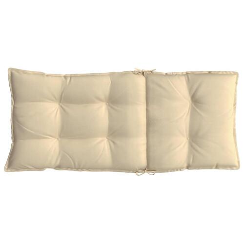 Stolehynder m. høj ryg 2 stk. oxfordstof beige