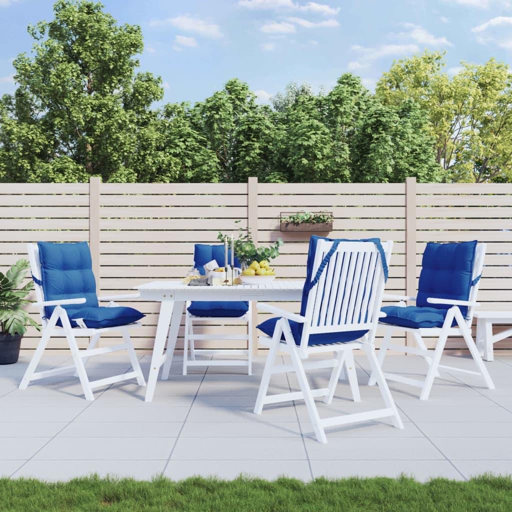 Stolehynder med lav ryg 4 stk. oxfordstof kongeblå