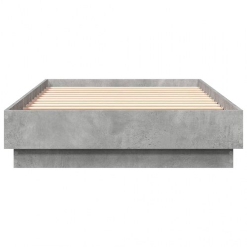 Sengeramme med LED-lys 75x190 cm - betongrå