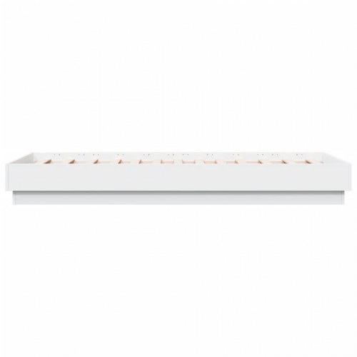 Sengeramme med LED-lys 90x190 cm hvid