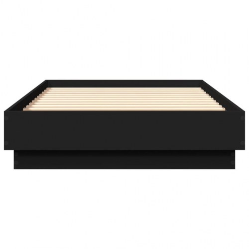 Sengeramme med LED-lys 75 x 190 cm - sort