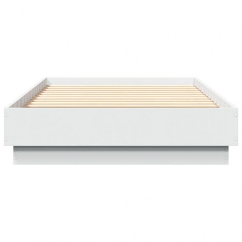 Sengeramme med LED-lys 75 x 190 cm - hvid