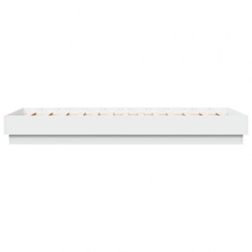 Sengeramme med LED-lys 75 x 190 cm - hvid