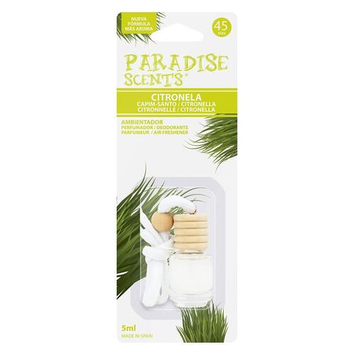 Luftfrisker til Bilen Paradise Scents PER80180 Ledning til ophæng Citronela 5 ml