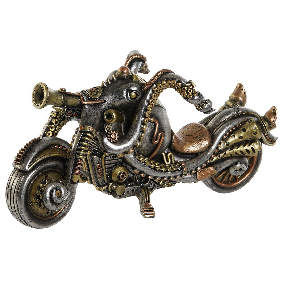 Dekorativ figur - motorcykel, grå/multifarvet, 30 × 11 × 14 cm